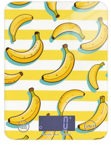 Gul vitrandig frukt banan måltid förberedelse matberedning skala 13 kg/2 uns, 5 kg/5 g gramskala med 4 enheter för (användare) (användare) báscula para pesar Personas