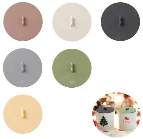 6 PCS Silicone Cup Covers, Reusable Anti-dust Cup Covers, Food-grade Silicone Drink Glass Cup Lids, for Coffee and Tea Cup Lids