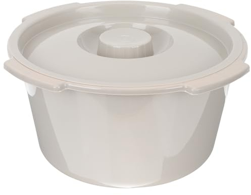 Orinal de Plástico PP Tapa para Adultos y Niños, 80kg | Apto para Hotel y Hospital, Resistente a Caídas, Fácil de Mover, Aisla Olores, Uso Sencillo