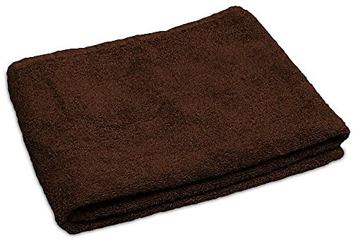 Lanudo® Luxus Handtuch 600g/m² Pure Line 50x100 cm mit Bordüre.100% feinste Frottier Baumwolle in höchster Qualität, Farbe: Braun/Nude