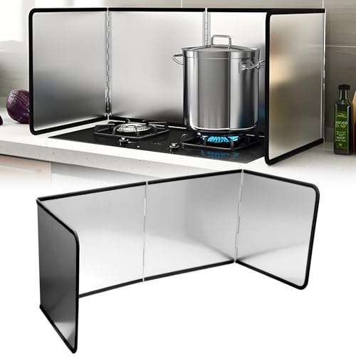 Tylulikaty 4 Sided Splatter Guard,Foldable Stainless Steel
