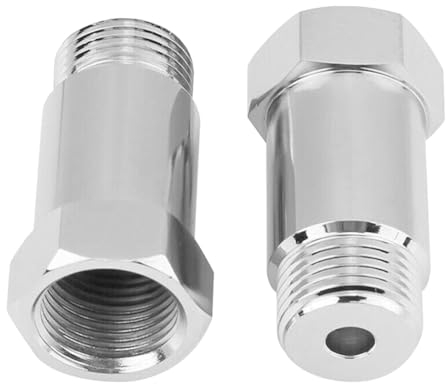 JNNJ 2 Pezzi Adattatore Del Sensore Dell'ossigeno, Adattatore Dell'estensore Del Sensore Di Ossigeno Di O2, Adattatore Distanziatore Del Sensore Ossigeno Di 45mm M18*1.5, Per I Sistemi Scarico Auto