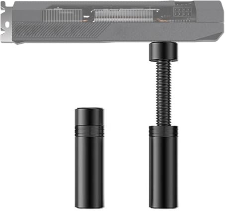 YOUNLEN GPU-grafikkortshållare GPU-hållare teleskopisk stödstång aluminiumlegering svart (49 mm-80 mm)
