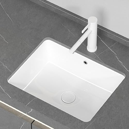 HPTHLY Bathroom Vessel Sink Modern Simple Washbasin Undercounter Wash Basin Easy To Install Scratch Resistant Sink For Small Apartment Home Hotel Restaurant RV Kitchen Powder Rooms