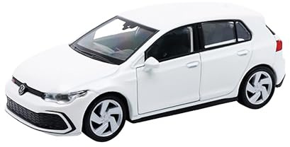 Toi-Toys Volkswagen Golf 8 GTI Metall Modellauto VW Modell Auto Spielzeugauto 4-Varianten 49 (Weiss-Metallic)