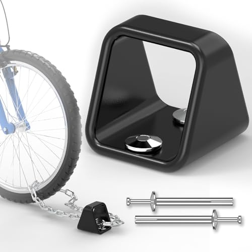 Ancable, Ancoraggio a parete per biciclette e moto, Ancoraggio a catena ad alta sicurezza in acciaio da 5 mm, Antifurto con viti in acciaio inossidabile 304, Ideale per montaggio a pavimento o a