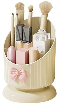 NOENNULL Seau de rangement pour cosmétiques - Grande capacité - En plastique - Compartiments - Pour rouge à lèvres, ombre à paupières