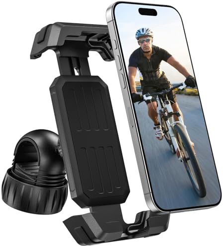 GlasFlength Soporte para teléfono de Bicicleta anticaídas para Motocicleta Compatible con iPhone 16 Plus/15 Pro MAX