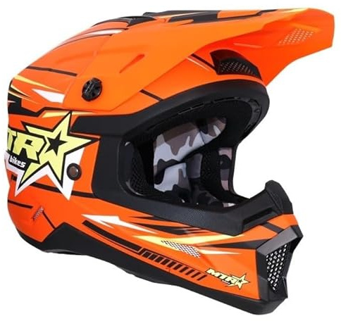 Casco de Motocross niños Shiro MTR MX-308 Naranja