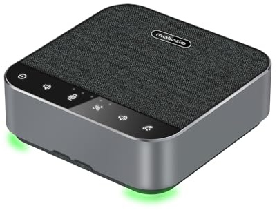 Matosio Octopus Elite Speakerphone Professional, altavoz y micrófono de conferencia inalámbrica, sistema de audio conferencia con 8 micrófonos, Bluetooth/USB, reducción de ruido IA, Daisy Chain