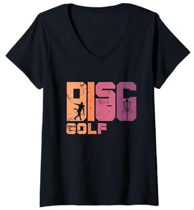 Donna Disco Golf Frisbee Miglior Hobby Maglietta con Collo a V