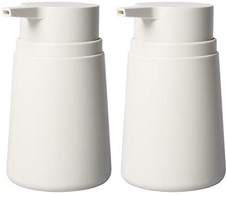 Topsky Plastic Soap Dispenser with Rustproof Pump 320ml 2 Pack Cream White | Liquid Hand Soap Dispenser for Kitchen & Bathroom, Great for Lotions, Essential Oil, Liquid Hand Soaps, Shampoo