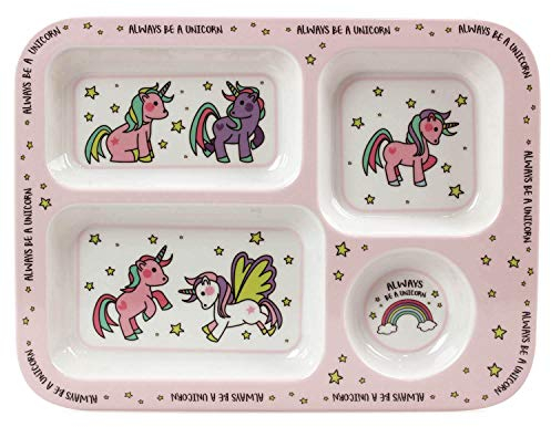 Lesser & Pavey LP42495A Little Stars Einhorn-Tablett, Rosa und Weiß
