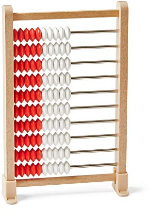 Learning Resources Mini 100-Bead Rekenrek (Set of 4) Abacus For Kids Maths, Wooden Counting Maths Manipulatives, Bead Counters For Kids Maths, Learn Counting and Numbers