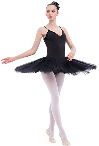 FYMNSI Tutu de ballet professionnel pour femme - Robe de ballet pour adulte - Robe de danse - Costume de danse - Vêtements de scène