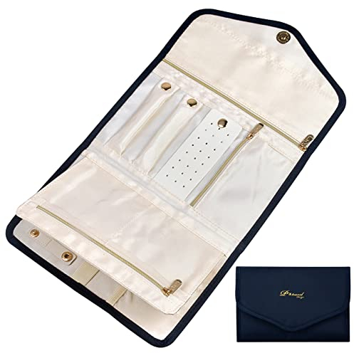 Cozlly Travel Jewellery Organiser Roll, Portable Jewelry Storage Bag for Women Girls, Foldable Jewellery Organizer Pouch Case Box Wrap for Rings, Necklaces, Bracelets, Earrings, Brooches