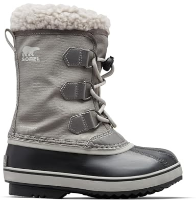 Sorel Yoot Pac Nylon WP, Stivali da Neve Impermeabili Unisex - Bambini e ragazzi, Grigio (Quarry/Dove 111), 34 EU