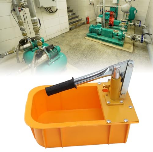 Hydrostatic Pump Tester, Hydraulic Manual Water Pressure Test Pump, Manual Pipe Detector with Gauge for Plumbing Systems and Heating Installations