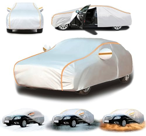 Telo Copriauto Antigrandine per Lancia Fulvia Coupe (1965-1976),Telo Copriauto da Esterno,Impermeabile Traspirante,Anti UV Anti Vento Antipolvere Protezione Dal Sole,con Zip Laterale ew731
