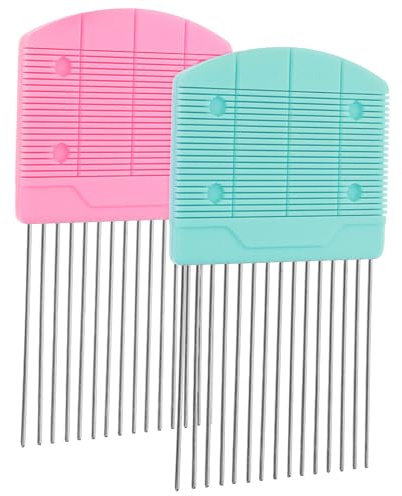 HOODANCOS Herramientas para Quilling de Papel 2 Piezas Peines de Quilling en Colores Rosa y Azul Instrumento de Tejido para Manualidades de Papel DIY