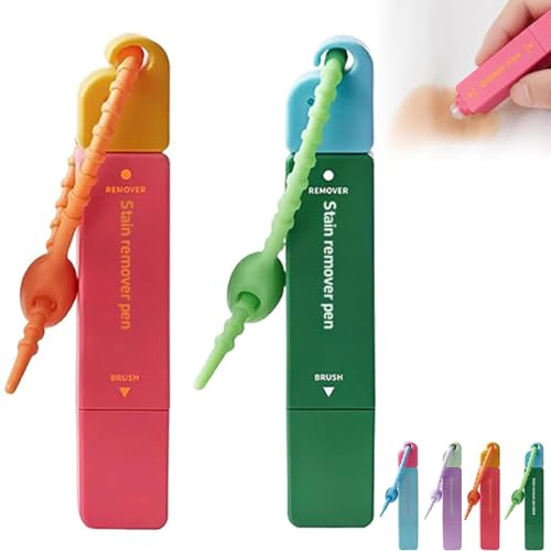 2 Stück Double-Headed Instant Stain Remover Pen, Doppelseitiger Sofort-Fleckenentferner-Stift, Fleckenentferner für Kleidung, Effektiver Fleckentferner Stick, tragbar Fleckenstift für Unterwegs (B)