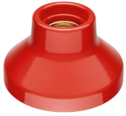 ledscom.de Plafoniera/porta lampada ELEKTRA, porcellana, rosso lucido, 1x E27 max. 300W