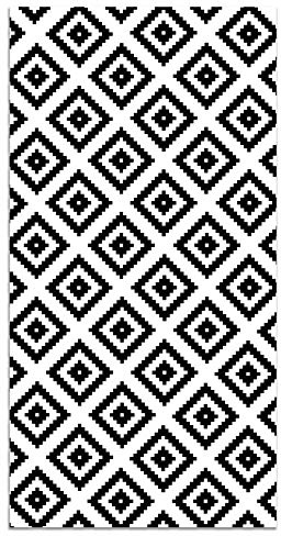 Panorama Vinylteppich - Modell Schwarz Quadrate 40x80 cm - Verschiedene Größen - Deko Küche, Läufer und Outdoor