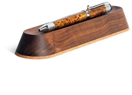 Wooden Desk Organizer Pen Tray, Solid Wood Desktop Pen Holder, Minimalist Office Desk Storage