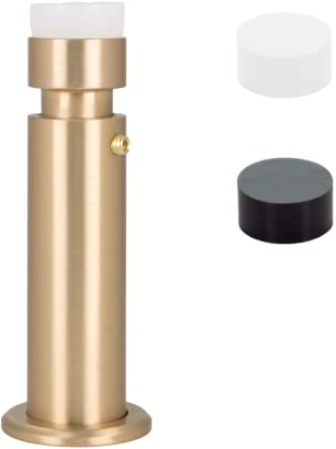 EVI HERRAJES Verstellbarer Türstopper aus Messing 88-120mm, Installation mit Schraubsockel (Messing Matt)
