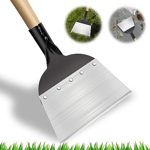 Pelle de Nettoyage de Jardin, Multifonctionnelle Outil de Désherbage, Multifonctionnelle Pelle à Gace Plate en Acier de Désherbage, Outil de Désherbage Agricole de Plantation en Acier au Carbone