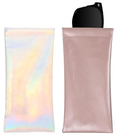 2 Pièces Etui Lunettes Souple, Sac à Lunettes, Sac à Lunettes de Soleil, Sac à Lunettes de Soleil