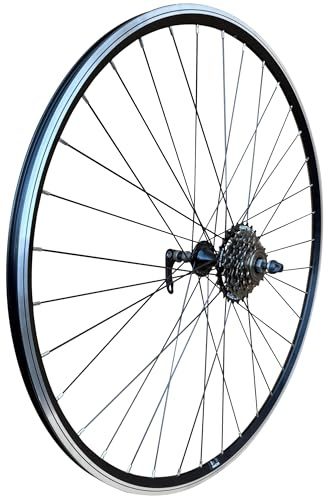 Baldys 6 Speed 700c Road Racing Bike Rear Wheel BLACK Quick Release Hub