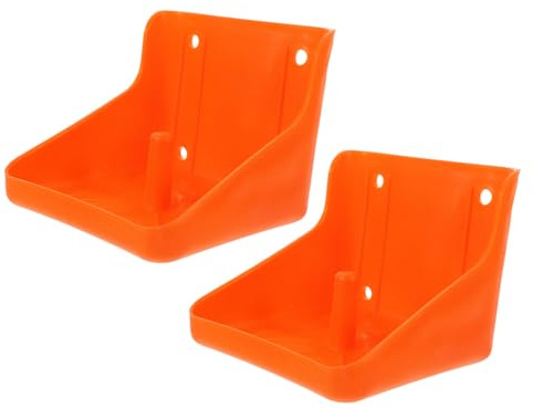 TOYANDONA Porte-sel pour Bétail 2 Pièces en Pp Rouge, Support Facile à Monter et Assembler pour Blocs de Sel Cylindriques, pour Ferme D’élevage de Moutons