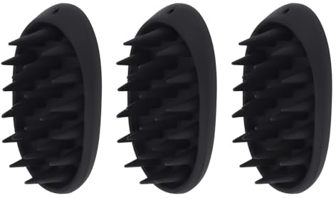 Cepillo del champú del depurador del pelo del masajeador del cuero cabelludo del silicón para el lavado del pelo seco mojado 3 PC