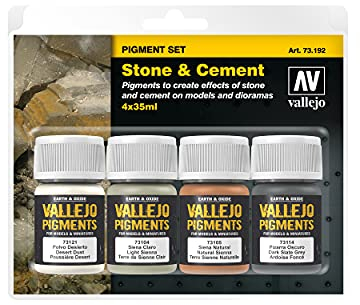 Vallejo 073192 Pigment-Set Stein und Beton, 35 ml (4er Pack)