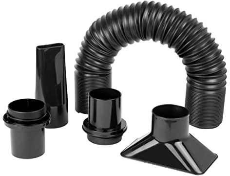 POWERTEC 70208 Dust Collection Flexible Hose Kit, 2-1/4 , Black