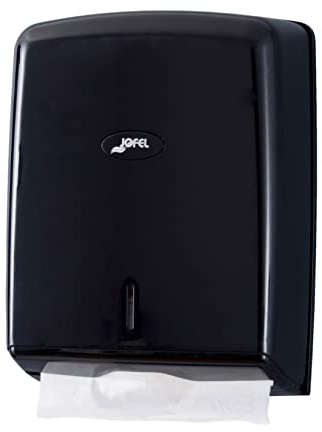 Jofel - Handduksdispenser, Ansiktshandduk, Väggmonterad handduksdispenser, Upp till 600 sicksackhandtorkar, Hygieniskt, högkvalitativt ABS-fodral, Valor AH37600-MT