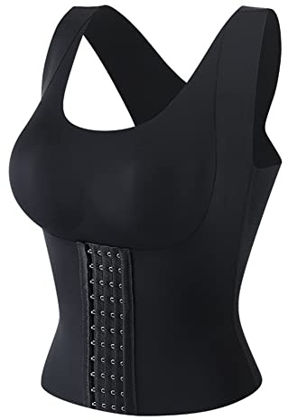 JAWSEU Fajas de Sujetador con Botones en La Cintura 3 en 1, Chaleco de Entrenamiento de Cintura para Mujer, Cintura Moldeadora de Cuerpo Ajustable, Corsé Debajo del Busto Moldeador de Cuerpo