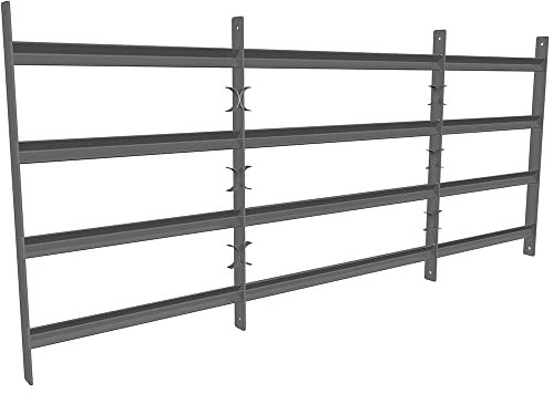 Melko Grille de fenêtre - Protection anti-effraction - En acier - 60 x 100-190 cm - Protection anti-effraction - Balcon - Rez-de-chaussée - Fenêtre de cave