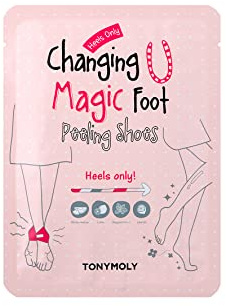 TONYMOLY Changing U Magic Foot Peeling Shoes – Exfoliating Foot Mask with AHA & Watermelon Extract for Dry, Cracked Heels & Callus Removal, Baby Soft Feet Spa Treatment, 1 Pair