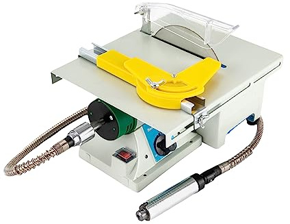 Mini seghe da tavolo di precisione, 750 W, 5 in 1, con lucidatrice per gioielli, per lucidatura, taglio, lucidatura, levigatura e intaglio