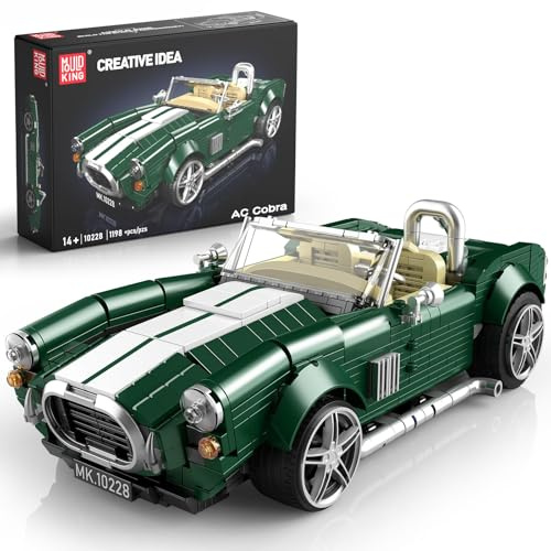 Mould King 10228 Cobra Car Building Sets, 1198-Piece MOC Classic Sports Car Building Block Kits, Collectible Racing Supercar Model for Adult & Teens Age 14+