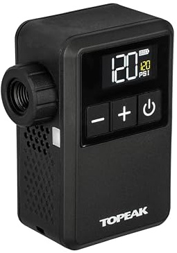 Topeak E-Booster Digital Mini pump – Kompakt, Fullfärgsdisplay, LED-ljus, USB-C