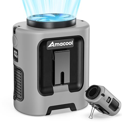 AMACOOL Mini Portable Waist Fan Clip on, 13000RPM Wearable Shirt Belt Fan