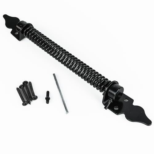 GATEMATE® 5262503 Gate Return Springs | 10 (250mm) Black Finish | Self-Closing Spring for Gates and Doors | Durable, Rust-Resistant Design | Includes Fittings for Easy Installation