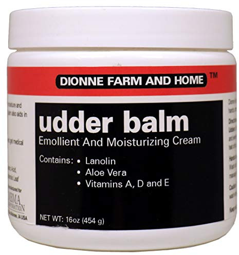 Dionne Farm and Home Udder Balm – Made in USA – Lanolin Healing Skin Care Cream for Dry, Cracked Hands – Non-Greasy Working Hands Cream & Body Moisturizer for Dry Skin Relief, 16 Fl Oz Jar