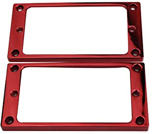 Guyker Platt metall humbucker pickup monteringsring set - brohals pickups skydd ram ersättningsdel för elgitarr eller precisionsbas (2 st, rosröd)
