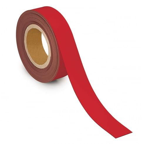 MAUL Nastro magnetico rosso scrivibile 10 m adattabile