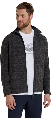 Mountain Warehouse Snowdon Mens Full Zip Fleece - Midlayer Pullover, Breathable Jacket, Soft Outerwear, Smooth Fleece Top - For Spring Summer, Travelling Charcoal XL