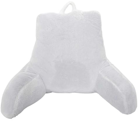 SENSLY - TX9127 Coussin de Lecture Lombaire avec Appui-Tête et Accoudoirs - Housse Amovible Lavable - Conçu pour Canapé, Lit ou Sol - Dimensions 86 x 45 cm - Couleur Gris